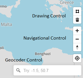 Controls on bottom left of map